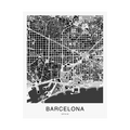 Barcelona Map Print (Charcoal Series)