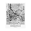Minneapolis Map Print (Charcoal Series)