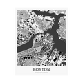 Boston Map Print (Charcoal Series)