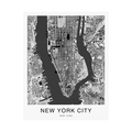 New York City Map Print (Charcoal Series)