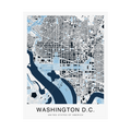 Washington DC Map Print (Blue Series)