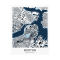 Boston Map Print (Blue Series)