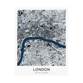 London Map Print (Blue Series)