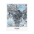 Rome Map Print (Blue Series)