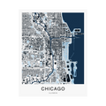 Chicago Map Print (Blue Series)