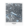 Paris Map Print (Blue Series)