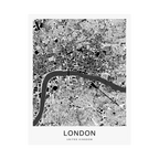 London Map Print (Charcoal Series)