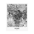 Rome Map Print (Charcoal Series)