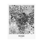 Rome Map Print (Charcoal Series)