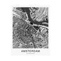 Amsterdam Map Print (Charcoal Series)