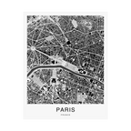 Paris Map Print (Charcoal Series)