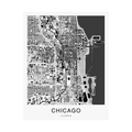 Chicago Map Print (Charcoal Series)