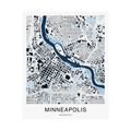 Minneapolis Map Print (Blue Series)