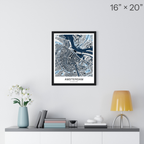 Amsterdam Map Print (Blue Series)