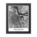 Amsterdam Map Print (Charcoal Series)