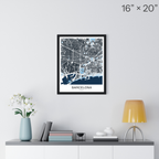 Barcelona Map Print (Blue Series)