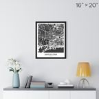 Barcelona Map Print (Charcoal Series)