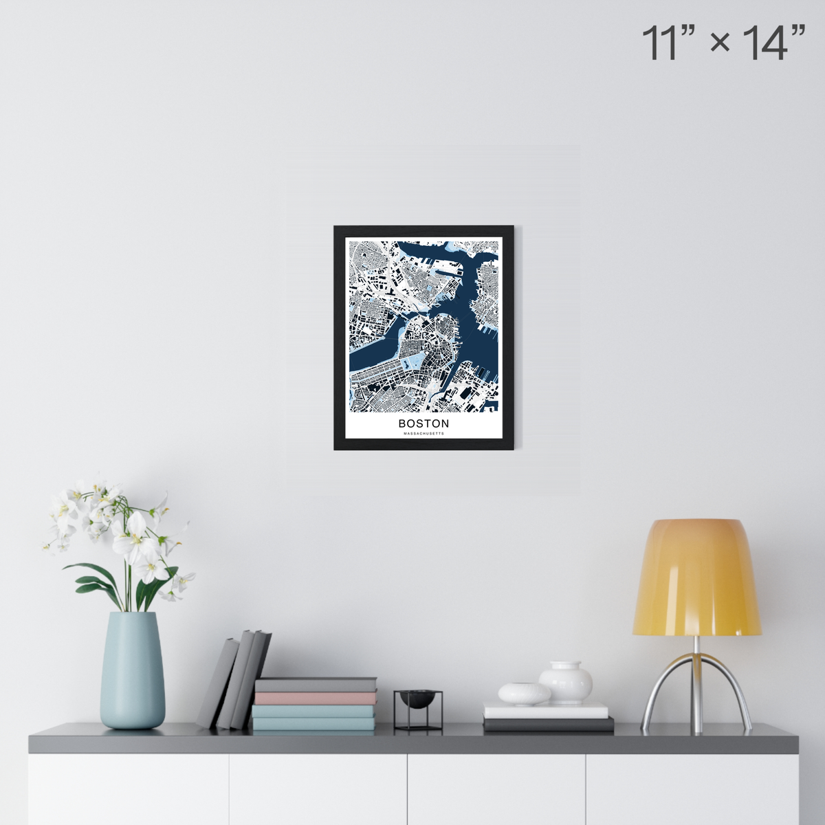 Boston Map Print (Blue Series)