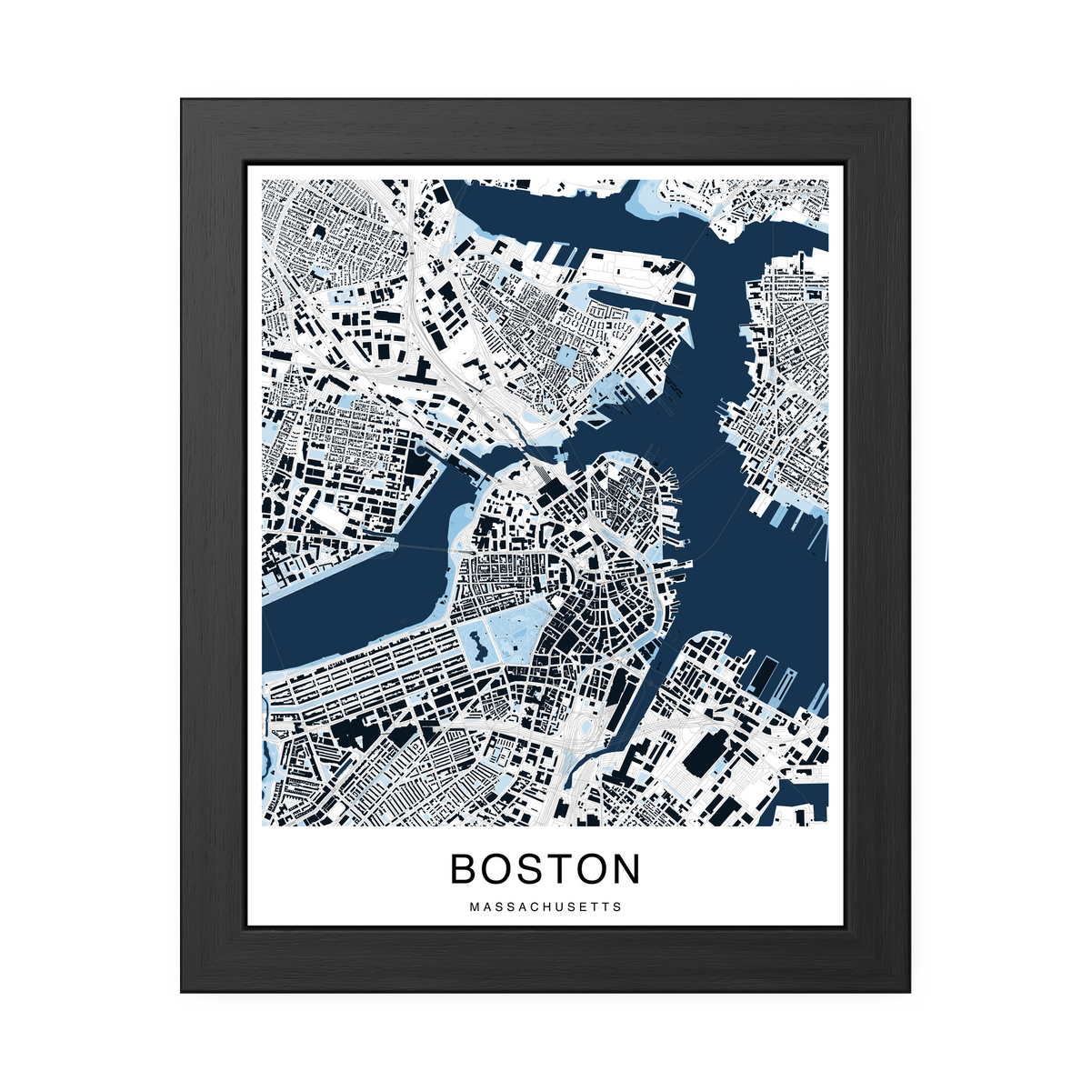 Boston Map Print (Blue Series)