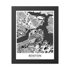 Boston Map Print (Charcoal Series)