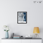 Chicago Map Print (Blue Series)