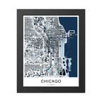 Chicago Map Print (Blue Series)