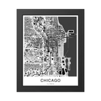 Chicago Map Print (Charcoal Series)