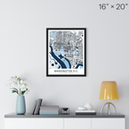Washington DC Map Print (Blue Series)