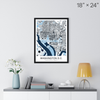 Washington DC Map Print (Blue Series)