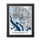Washington DC Map Print (Blue Series)