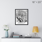 Washington DC Map Print (Charcoal Series)
