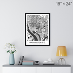 Washington DC Map Print (Charcoal Series)