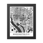 Washington DC Map Print (Charcoal Series)