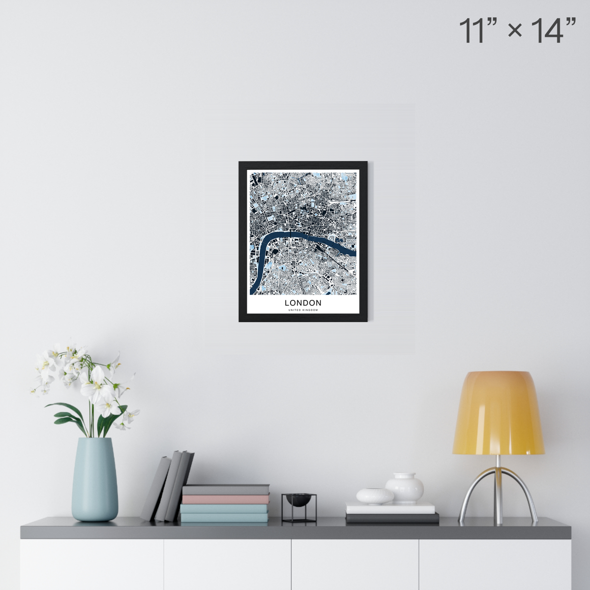 London Map Print (Blue Series)