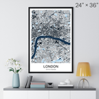 London Map Print (Blue Series)