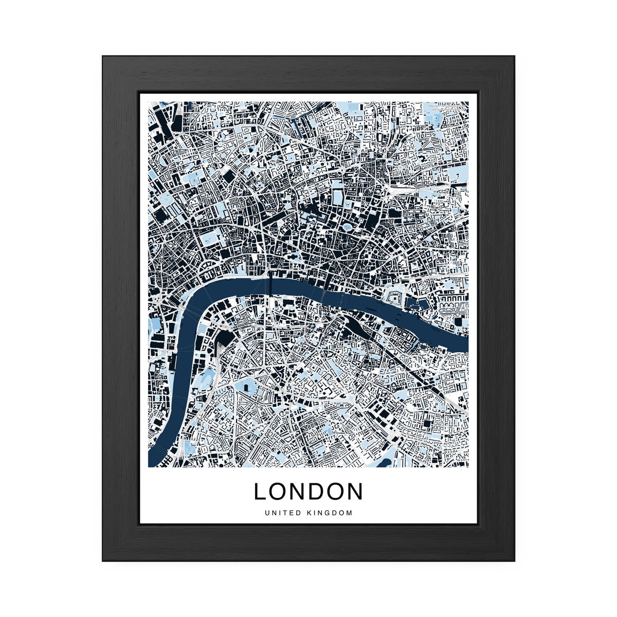 London Map Print (Blue Series)