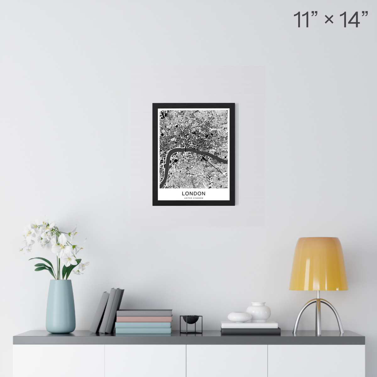 London Map Print (Charcoal Series)