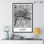 London Map Print (Charcoal Series)