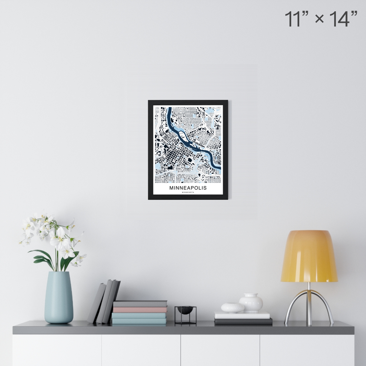 Minneapolis Map Print (Blue Series)