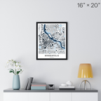 Minneapolis Map Print (Blue Series)