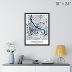 Minneapolis Map Print (Blue Series)