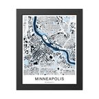 Minneapolis Map Print (Blue Series)