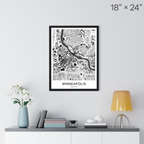 Minneapolis Map Print (Charcoal Series)