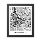 Minneapolis Map Print (Charcoal Series)
