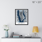 New York City Map Print (Blue Series)