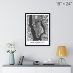 New York City Map Print (Charcoal Series)