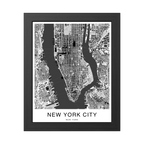 New York City Map Print (Charcoal Series)