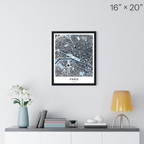 Paris Map Print (Blue Series)