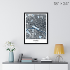 Paris Map Print (Blue Series)