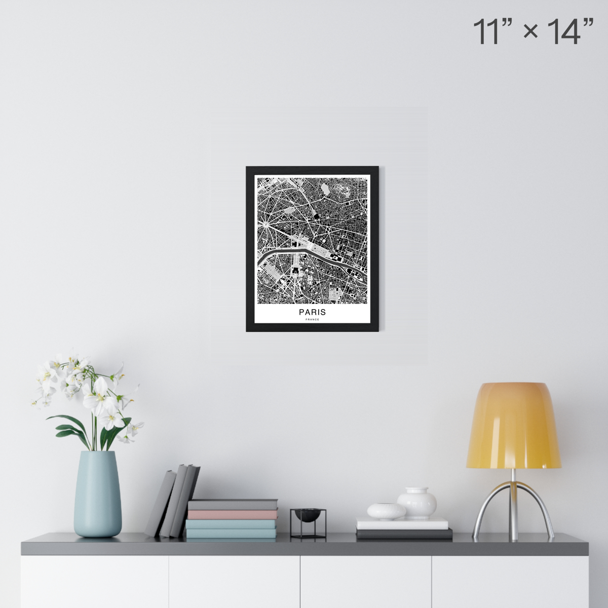 Paris Map Print (Charcoal Series)